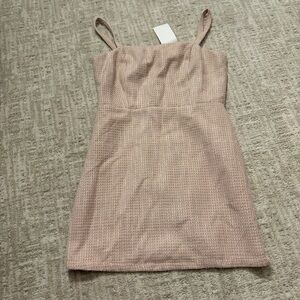re:named Blush Textured Tweed Mini Dress BNWT